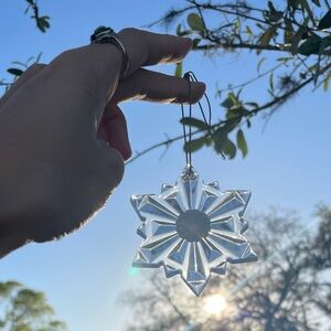 Princess House Czech Lead Crystal Snowflake Ornament Christmas